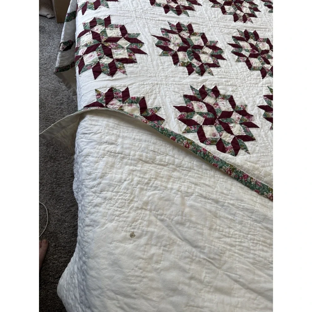 Vintage Quilt Bedspread King 82 X 93
